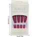 AUklOPVZZ 1 Set French Tip Press on Nails Solid Color Extension Shimmer Fingernails Decals Full Cover Salon Gifts Manicure Kit H33-Rosered jelly glue - Buy Online on GoSupps.com