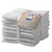Best Ride On Cars BRC Multi Pack 100% Cotton 12x12 White Washcloths 8 Piece Set Makes a Great Gift!