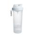 Smartshake Slim Protein Shaker Bottle With Storage 400ml to 500ml Leakproof BPA Free Small Protein Shake Bottles Smart Shaker Cup for Women + Men Pure White Neon White