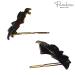 Parcelona French Flower Small Celluloid Acetate Barrettes Set of 2 - Fine Hair Women Hair Accessories - Made in France (Tortoise Shell/Black) - Buy Online on GoSupps.com