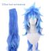 GZIRUE Gradient Blue Long Wavy Wig - Idia Shroud Cosplay Anime Costume with Wig Cap | International Shipping - Buy Online on GoSupps.com