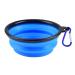 Foldable travel bowl bowl for dogs and cats 1 sets foldable silicone dog bowl travel feed portable water bowl drinking caups for pets blue