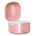 Dental prosthesis box wrong teeth container orthodontic tooth retention box portable denture cleaning box for travel retainer cleaning dentures clear braces mouth protection (pink)