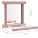HANZE Bird Mirror and Swing Set for Parrots - Wooden Toy for Macaws, Lovebirds, Cockatiels - 2 Pack - Buy Online on GoSupps.com