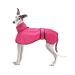 Geyecete greyhound light dog jacket hundred coat waterproof adaptable wind dog jacket whippets reflective coat poncho for greyhounds ambushes and whippets-rosa-xxl XXL (back length: 71-74cm) pink