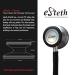 eSteth Classic Stethoscope - Sensitive Chest Piece for Amplified Heart & Lung Sounds - Lightweight Design - Flexible Tubing - Extra Ear Tips - Non-Chill Ring - 32 Long - Black - Buy Online on GoSupps.com