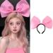 TQUXNGA Elegant wknot Hairband Delicate Decoration Hairpin Oversized w Knot Headband Ornament Headwear for Women and Girls Pink - Buy Online on GoSupps.com