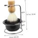 Fomiyes Men's Shaving Set - 2 Sets of Stainless Steel Foam Shell Hairdresser Dust Brush and Bowl | Perfect for Professional Grooming | Black - Buy Online on GoSupps.com