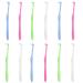 12 Pieces Orthodontic Toothbrush Pointed Head Orthodontic Brush apered Trim Toothbrush Compact Interdental Interspace Brush for Hard to Reach Areas  Implants  Orthodontic Appliances  Bridges YH-004