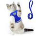 Supet cat dishes Breaking-out cat linen with dishes for cats soft cats vest with leash for kitten dogs chihuahua (s blue) s (breast size: 26-32 cm) blue
