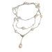 OralGos Fashion Double Strand Necklace Charm Necklace Sweater Chain Long Chain Suitable for Party and Wedding Plastic