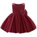 Baby Clothes for Toddler Bridesmaid Flower Girl Dress Princess Sleeveless Bowknot Tutu Christening Wedding Pageant Birthday Party Prom Gown 12-18 Months 01 Red
