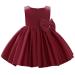Baby Clothes for Toddler Bridesmaid Flower Girl Dress Princess Sleeveless Bowknot Tutu Christening Wedding Pageant Birthday Party Prom Gown 6-12 Months 01 Red