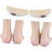 FOMIYES Heel Lift Inserts - 2 Pairs After Corrective Pad Insoles | Half Transparent Shoe Pads for Heel Correction (11x6cm - Buy Online on GoSupps.com