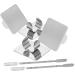 Balacoo Tool 4 Sets Ring Palette - Essential Makeup & Manicure Color Mixing Tools | Stainless Steel Foundation & Concealer Plates for Professionals - Buy Online on GoSupps.com