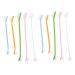 COSMEVIVI 10pcs Pet Toothbrush Pet Cleaning Toothbrush Cat Toothpaste Pet Toothpaste Dual-head Dog Puppy Nylon