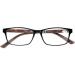 Eyekepper +1.50 Reading Glasses with Spring Hinges & Wood Look Arms - Crystal Clear Vision Black/Brown - Buy Online on GoSupps.com