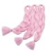 24 Colorful Pink Braids Extensions - High Temperature Fiber Crochet Hair - 3 PCS Synthetic Braiding Hair for Stylish Looks - Buy Online on GoSupps.com