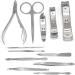 ROHANS 12 Pc Nail Clippers Manicure Set for Thick Nails - Professional Grooming Kit for Men and Women - Cuticle Remover, Toe Nail Care, Pedicure Travel Tool - Buy Online on GoSupps.com