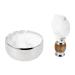 Grandslam Stainless Steel Shaving Bowl and Brush Kit with Mirror and Lid - Men's Wide Mouth Shaving Set - Buy Online on GoSupps.com