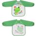 Vicloon 4 Pcs Baby Waterproof Sleeved Bibs - Unisex Feeding Apron for Infant/Toddler 6 Months to 3 Years - Blue/Green - Buy Online on GoSupps.com