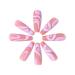 Brishow Long Press On Nails - Pink Lines Ballerina Acrylic Fake Nails | 24 Pieces for Women & Girls | International Shipping - Buy Online on GoSupps.com