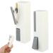 AndiBro 2 pieces of portable dental floss boxing broken white dental floss donor refillable automatic dental holder travel mouthpiece tool perfect for tooth cleaning