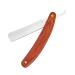 OXYEFEI Straight Edge Razor Personalized Men's Wooden Straight Edge Razor Stainless Steel Straight Edge Blade Retro Wooden Handle A Gift For Father For Haircut Razor (Red)