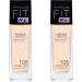 Maybelline New York Fit Me!Liquid make-up No. 105 Natural Ivory liquid make-up foundation that adapts to the skin tone natural finish light glow (pack with 2) 30 ml (2-pack) 105 light