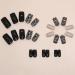 Medium Square Black Press On Nails with Leopard Print - 24PCS Acrylic Full Cover Stick-On Nails for Women & Girls - Perfect for Daily Wear & Weddings - Buy Online on GoSupps.com