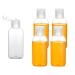 Clear Plastic Empty Squeeze Bottles 5 Pack 2oz/60ml with Flip Cap TSA Travel Bottle for Shampoo, Conditioner & Lotion A-5pcs-2oz Clear