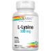 Solaray L-Lysine 500mg VegCaps - Supports Healthy Cognitive Function, Immune System, GI Function, Bones, Joints & Skin - Buy Online on GoSupps.com
