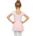 MdnMd Toddler Girls Ballet Leotard with Skirt | Short Sleeve Dance Dress Ballet Pink 4-5T - Buy Online on GoSupps.com