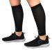 Muvin Solid Calf Compression Sleeves for Men & Women - Running, Sports - Shin Splints, Leg Pain, Muscle Pain Relief (L, Black)
