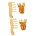 Frcolor 4 pieces massage comb from resin head massage comb Tools of antistatic comb scalp massager jade comb massage devices scrap hair beeswachharz roll horns