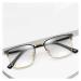 Lightweight Metal Frame Reading Glasses Anti Blue Light Rectangle Computer Reading Aid for Men Spring Hinges Visual Aid (Size : 2.5X)