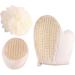 6 Pcs Exfoliating Body Scrub Gloves - Loofah Shower Mitts for Smooth Skin | Bath Scrubbing Gloves Pack - Buy Online on GoSupps.com