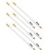 Healvian Lot de 6 Crayons Sourcils Blancs en Bois Multifonctions avec Taille-Crayon Int gr Eye-Liner Waterproof R sistant aux Bavures pour Maquillage Pr cis des Sourcils Barbe et