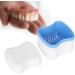 Sky Blue Dental Prostheses Container Cup Box | False Teeth Storage with Filter Screen - Ideal for Travel School & Home Use - Buy Online on GoSupps.com