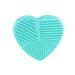 Silicone Heart-shaped Makeup Brush Cleaning Brush Heart-shaped Egg Brush Cleaning Tool Makeup Tools Beauty Brush(Green)