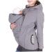 SouiWuzi Maternity Baby Carrier Hoodie | Kangaroo Jacket Coat Sweatshirt for Women | Gray Maternity Baby Wearing Jacket - Buy Online on GoSupps.com