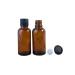 6Pcs Essential Oil Travel Bottles (20ml) - Empty Glass Containers for Cosmetics Makeup & Liquids - Black Cap & Plug Included - Buy Online on GoSupps.com