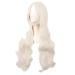 MapofBeauty 32 inch Curly Anime Costume Wig - Platinum Gold Long Hair with Side Bangs for Cosplay - Buy Online on GoSupps.com