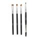 BENLILY 4pcs Eyebrow Brushes Set Eyeliner Groom Kit - Angled  Flat  Shader  and Spoolie Brush