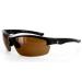 Creekside Wrap-Around Polarized Bifocal Sport Safety Reading Sunglasses for Youthful Active Men and Women (Black/Amber +1.50) 1.5 Matte Black W/ Amber Lens