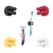 Tecbull Funny Hooks toothbrush holder razor holder shower razor bracket without drilling toothbrush bracket Self-adhesive (4x colored3+4x replacement adhesive pad) 4x 4-color/colored3
