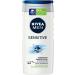 Nivea men sensitive care shower (250 ml) refreshing and nourishing shower gel with bamboo milk moisturizing shower for sensitive men's skin 250 ml (1 -pack) sensitive