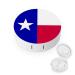 Bagea-Ka Texas Lone Star State Flag Pattern Contact Lens Case Box Eye Care Kit Holder Mirror Box with Tweezers Remover Tool Solution Bottle for Outdoor Travel & Home