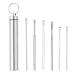 Zxwamz ear cleaner made of stainless steel with storage box 6 pieces of ear wax removal removal stainless steel ear cleaner ear cleaner medical ear cleaner suitable for children and adults