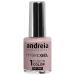Andreia Professional Hybrid Gel Nail Polish - 2 Steps and No Lamp Required Long Lasting and Easy Removal - Fusion Color H13 Natural Nude Tan | Shades of Nudes - Soft Shades